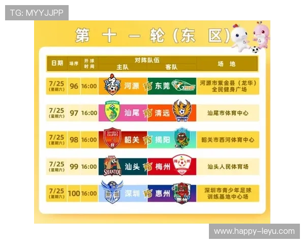 2026粤超最新赛程发布 各大球队激烈角逐即将开启